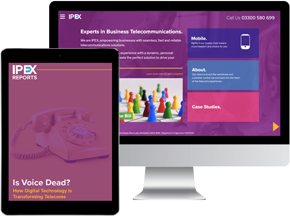 IPEX Website and Whitepaper presented on a Mac and iPad