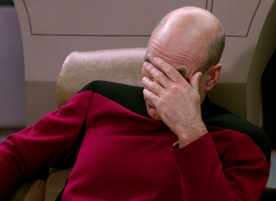 Captain Picard Facepalm ©Paramount